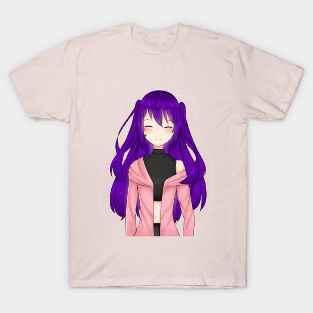 purple haired little girl T-Shirt by Store Linux8888